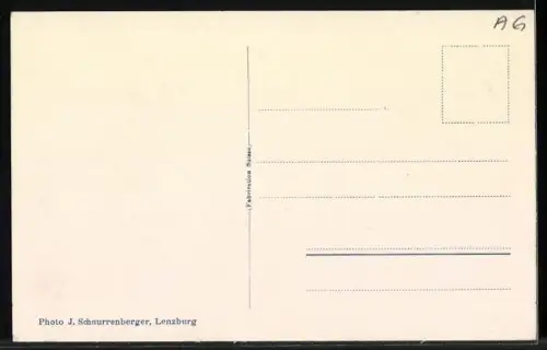 AK Lenzburg, Ortsansicht aus der Vogelschau
