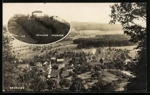 AK Brunegg, Ortsansicht und Schloss Brunegg