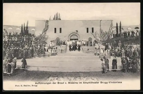 AK Brugg-Vindonissa, Aufführung der Braut v. Messina im Amphitheater