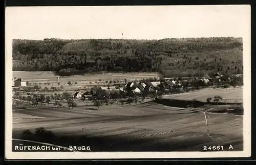 AK Rüfenach bei Brugg, Ortsansicht aus der Vogelschau