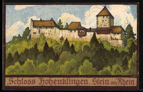 Steindruck-AK sign. Nohl: Stein am Rhein, Schloss Hohenklingen