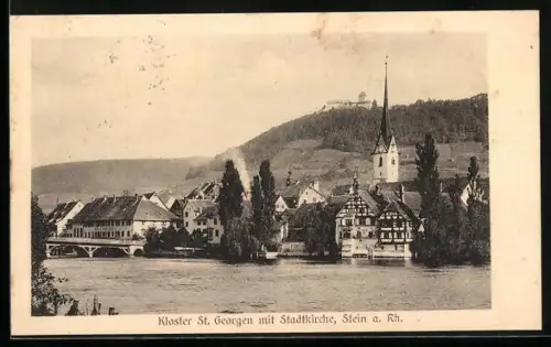 AK Stein a. Rh., Kloster St. Georgen mit Stadtkirche