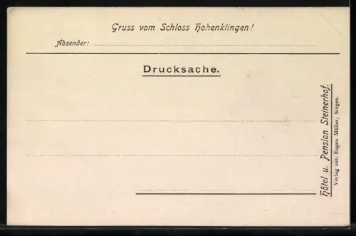 AK Stein a. Rhein, Ortsansicht und Alpenpanorama mit Glaserhorn, Hürtschenstock und Sardona