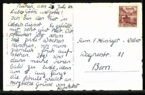 AK Ober-Muhen /Aargau, Ortsansicht, Fliegeraufnahme