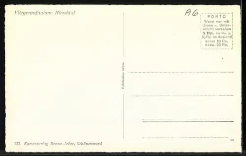 AK Hirschthal, Totalansicht, Fliegeraufnahme