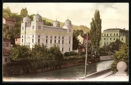 AK Sarajevo, Der Israelitische Tempel, Synagoge