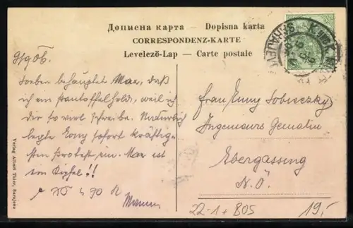 AK Sarajevo, Der Israelitische Tempel, Synagoge