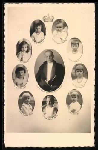 AK Adelsfamilie von Thurn & Taxis, Fürst Albert und seine Kinder