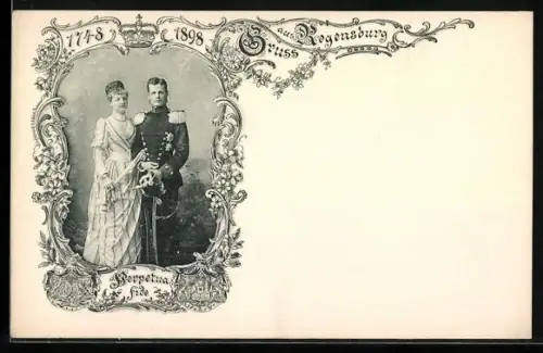 AK Königliches Paar von Thurn & Taxis