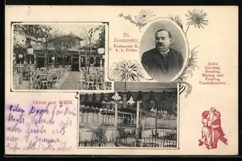 AK Wien, Wiener Prater, Th. Domansky`s Restaurant