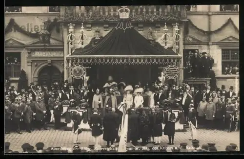 AK Altenburg / S.-A., Abordnung der Bauernschaft vor Sr. Maj. des Kaiser Wilhelm II. und der Kaiserin