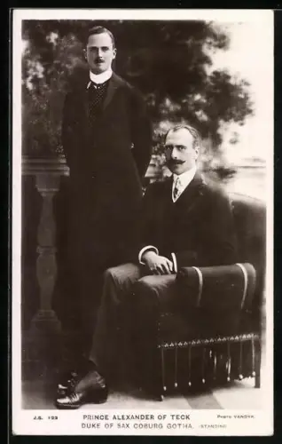 AK Prinz Alexander von Teck und der Herzog von Sachsen-Coburg-Gotha