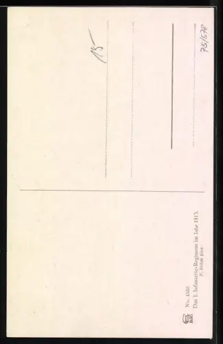 AK Soldat des 1. Infanterie-Regiment im Jahre 1813