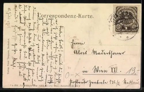AK Seeboden, Villa Troppan mit Garten