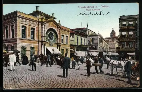 AK Constantinople, Galata, Place Karakeui