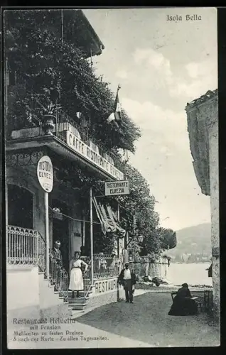 AK Isola Bella, Ristorante Elvezia con allaggio, Gebäudeansicht