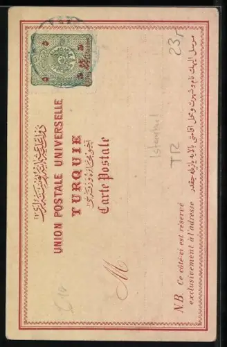 Lithographie Istanbul, Corne d`Or, Le Port, Mosquée du Sultan Suleiman