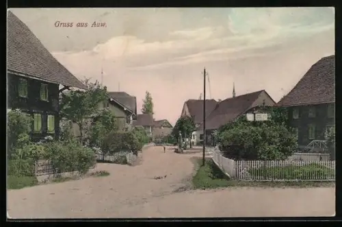 AK Auw, Strassenpartie im Ort