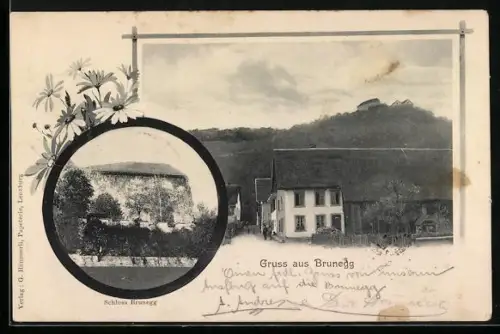 AK Brunegg, Schloss Brunegg, Partie im Ort