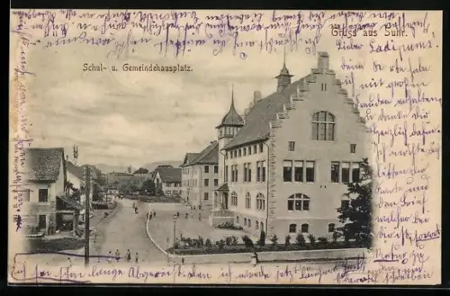 AK Suhr, Schul- und Gemeindehausplatz