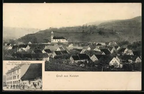 AK Kaisten, Gasthaus z. Hirschen, Inh. J. Mattmüller, Ortsansicht