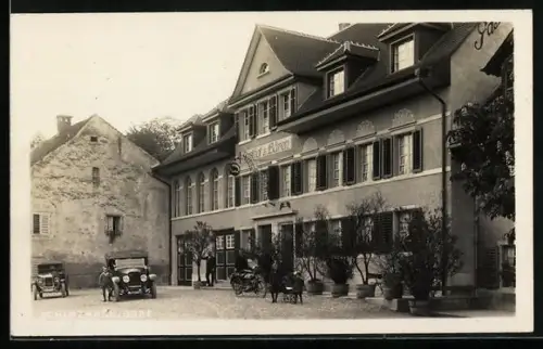 AK Schinznach-Dorf, Gasthof z. Bären mit Autos
