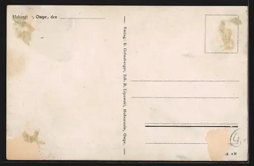 AK Hohenstein, Blick zum Reichsehrenmal Tannenberg