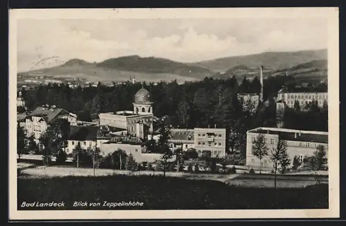 AK Bad Landeck, Ortsansicht von der Zeppelinhöhe