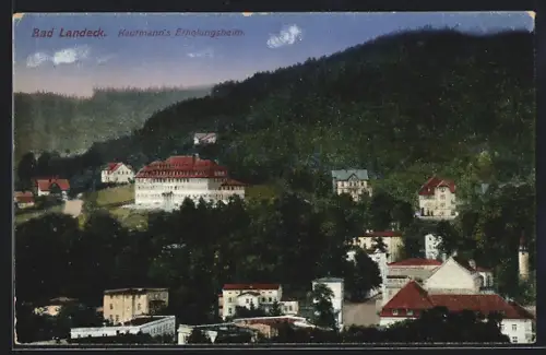 AK Bad Landeck, Kaufmanns-Erholungsheim mit Umgebung