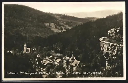 AK Wölfelsgrund, Teilansicht mit Sanatorium Dr. Jaenisch