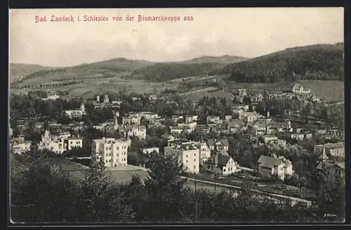 AK Bad Landeck, Gesamtansicht von der Bismarckkoppe aus