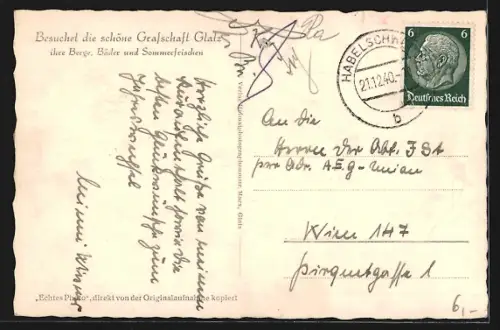 AK Wölfelsgrund, Sanatorium aus der Vogelschau