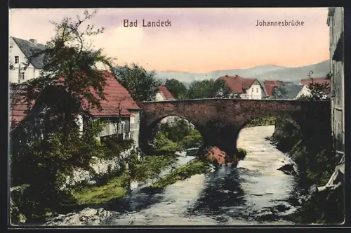 AK Bad Landeck, Die Johannesbrücke