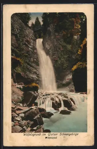 AK Wölfelsgrund /Glatzer Schneegebirge, Wölfelsfall