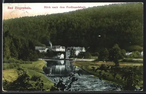AK Bad Ziegenhals, Blick nach dem Ferdinandsbade