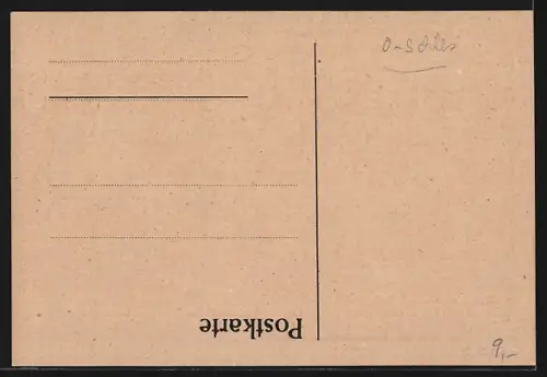 AK Oberschlesien, Notenblatt zum Lied Denkt an Oberschlesien