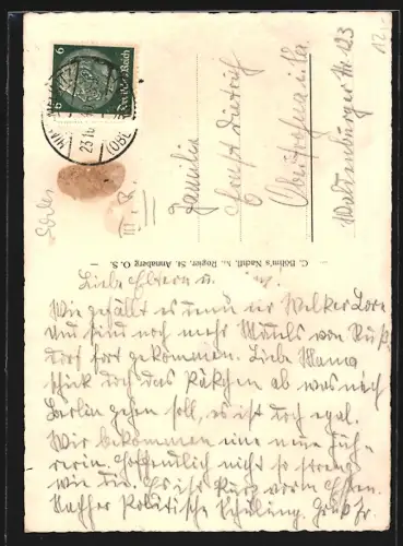 AK Annaberg, Das Ehrenmal über der Feierstätte der Schlesier am Annaberg