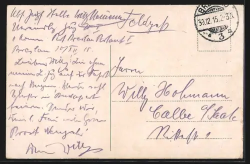 AK Breslau, Dominsel mit anliegenden Dampfern