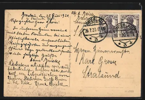 AK Breslau, Rathaus, Totalansicht
