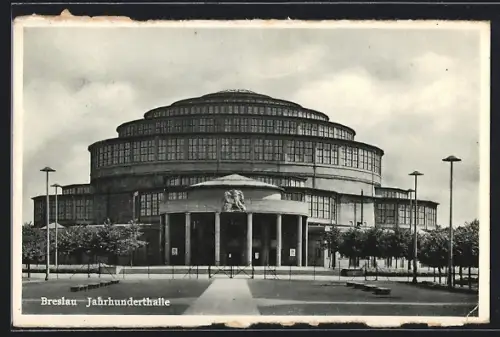 AK Breslau, Blick auf die Jahrhunderthalle