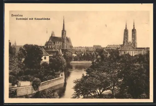 AK Breslau, Dominsel & Kreuzkirche