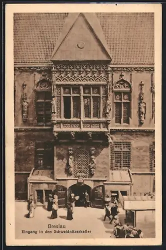 AK Breslau, Eingang in den Schweidnitzkeller