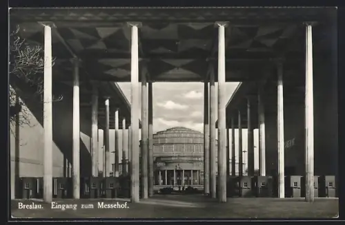 AK Breslau, Messehof, Eingang