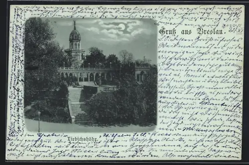 Mondschein-AK Breslau, Liebichshöhe