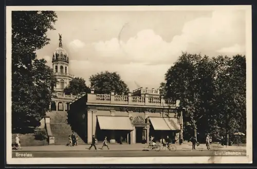 AK Breslau, Liebichshöhe, Innendekorations-Geschäft von W. Quintern