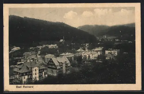 AK Bad Reinerz, Ortsansicht vom Berghang aus