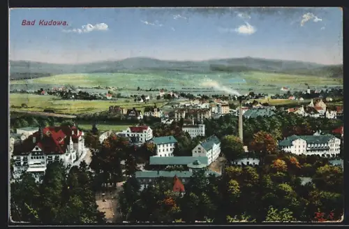 AK Bad Kudowa, Teilansicht mit Blick in die Landschaft