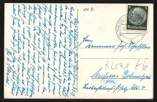 AK Bad Altheide, Ortsansicht aus der Vogelschau