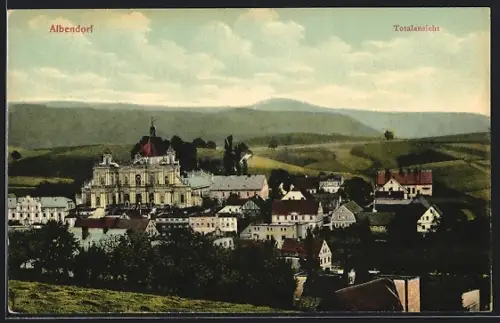 AK Albendorf, Totalansicht mit Gnadenkirche