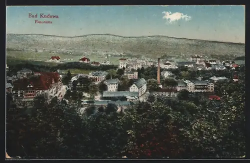 AK Bad Kudowa, Panorama gegen die Berge